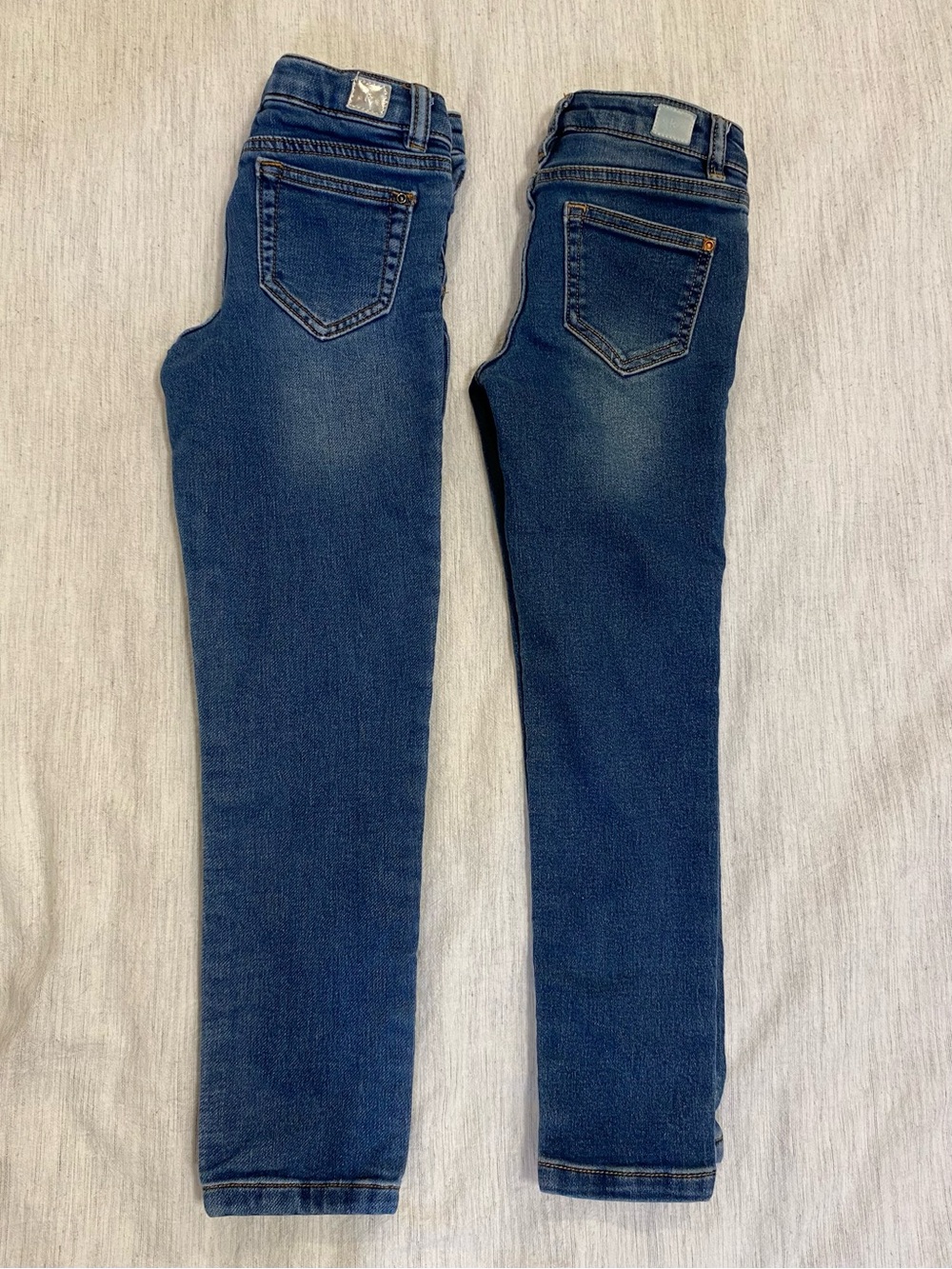 2 Pairs Kidpik Girls Stretch Blue Denim Skinny Jeans
